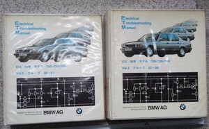 BMW　Series 7-E32 Vol1-.2 88年モデル 配線図 日本語版。