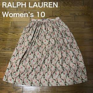 【送料無料】RALPH LAUREN スカート　ペイズリー柄総柄レディース10サイズ　ラルフローレン