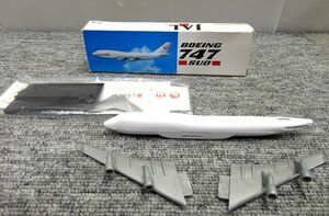 【YU757】未組立 JAL 1/425スケール ボーイング747-SUD 国際線仕様 プラモデル 旅客機 B-747－SUD Japan Airline 非売品