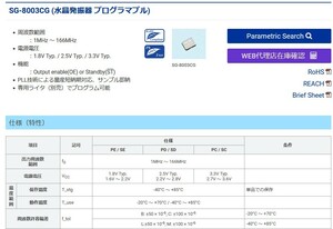 プログラマブル水晶発振器　指定の周波数（1-166MHｚ）、希望仕様でプログラミングします。