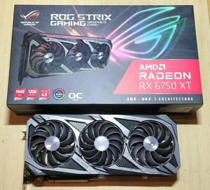 ROG Strix Radeon RX 6750 XT OC Edition 12GB GDDR6 ビデオカード　グラフィックボード　箱あり