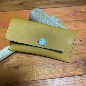 GTR 手作り 手縫い 革 レザー 財布 ケース 8x15.5cm 91