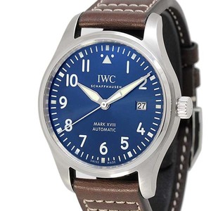 インターナショナルウォッチカンパニー IWC パイロット・ウォッチ マーク18 プティプランス IW327004 自動巻き ブルー文字盤 SS/革 40mm