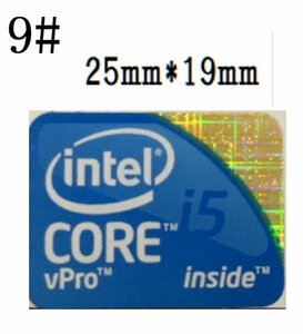 09# 初代目【CORE i5vPro】エンブレムシール　■25*19㎜■ 条件付き送料無料