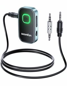 Aux Bluetooth 5.4 トランスミッター - SOOMFON Bluetooth トランスミッター レシーバー 一台二役 3.5mm ブルートゥース 送信機 受信機 