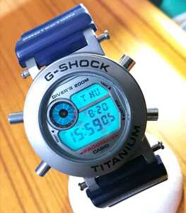 【動作正常】AIR DIVER`S200M/2代目FROGMAN/チタンTITANIUM製/メンズ用G-SHOCK (DW-8200) ベゼルと遊環欠品