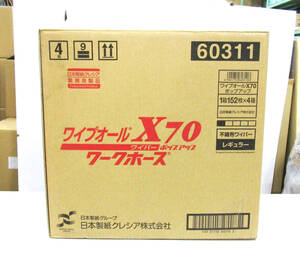 日本製紙クレシア 60311 ワイプオール ポップアップ X70　 152枚入×4箱