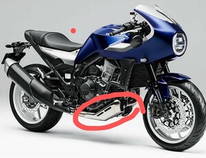 HONDA　ホーク11 HAWK 11 　フロントラジエーターの右側サイドカバー　　傷あり