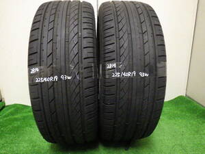 2814 中古タイヤ ハイフライ　HF805 225/40R19 2本セット 引き取り取り付け 持ち込みタイヤ交換