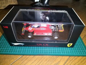 絶版!! マテル1/43 フェラーリ126CK No.27 G.ビルヌーブ　モナコGP 1981 優勝