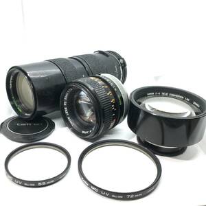 【レンズまとめ！】Canon キャノン レンズ FD 50mm 1:1.4 S.S.C. テレコンバーター C-8 1.6X/TAMRON ズームレンズ 【2557321-1/210/rgmry】