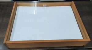 No.343 大型　標本箱　60×45×9 木製　ガラス　コレクションボックス