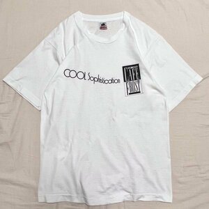 5千スタ【90s USA製 COOL Sophistication CAFE FROST プリント Tシャツ L】ビンテージ 古着 FRUIT OF THE LOOM シングルステッチ 企業