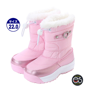 ★新品・人気★【17982-PINK-22.0】女の子用ダウンブーツ　防寒靴　スノーブーツ　ウインターブーツ　軽量＆防滑　サイズ（16.0～24.0) 