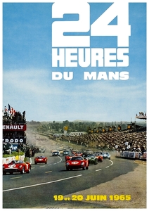 ポスター★1965年 ル・マン24時間レース ★24 Heures du Mans/ユノディエール/ポルシェ/フェラーリvsフォード
