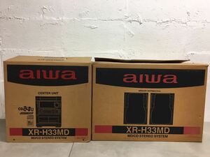 m0411-21★Aiwa MD/CDステレオシステムCX-NH33MD XR-H33MD・スピーカーシステムSX-NH33 リモコン付