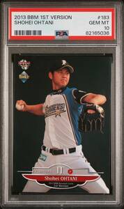 2013 BBM 1st Version ファーストバージョン 183 Shohei Ohtani 大谷翔平 レギュラーカード RC ルーキー PSA10