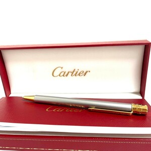 １円スタート Cartier カルティエ ボールペン ツイスト式 サントス ドゥ 筆記用具 箱付き