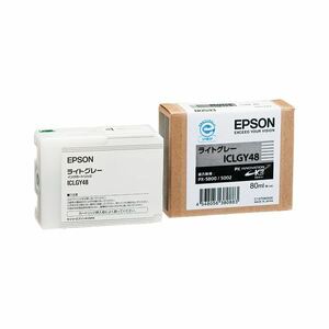 【新品】（まとめ） エプソン EPSON PX-P／K3インクカートリッジ ライトグレー 80ml ICLGY48 1個 【×6セット】
