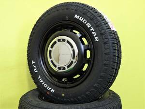 S3175 新品 X BLOOD DIESEL ディーゼル 12 x 4B +43 ブラック 黒 145/80R12 LT ラジアル A/T ホワイトレター ハイゼット キャリィ 軽トラ K