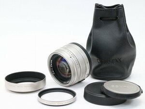 ●○CONTAX Carl Zeiss Planar T* 45mm F2 カメラレンズ 標準 単焦点 Gマウント コンタックス ポーチ付○●020780003Jm○●