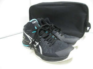 4201SSZ◎asics バレーボールシューズ V-SWIFT FF 24.5cm 1053A018 TIGORA シューズケース付◎中古