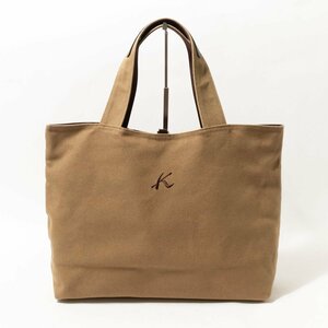 Kitamura キタムラ トートバッグ 肩掛け リバーシブルバック 鞄 茶色 ブラウン系 ロゴ キャンバス地 無地 シンプル レディース 婦人 女性