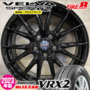 5台分限定特価 2023年製 スタッドレスホイールセット 205/60R16 ブリヂストン VRX2 特注 VELVASPORT2 16×6.5J+40 5/114.3 ノア ヴォクシー