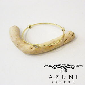 AZUNI アズニ ラブラドライト付きバングル レディース ゴールド ブレスレット 新品 未使用 通販 キャサリン妃 カラーストーン ブランド