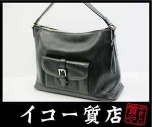 イコー質店　コーチ　チャールズレザーホーボー　F29881　ブラック　美品　RY3382