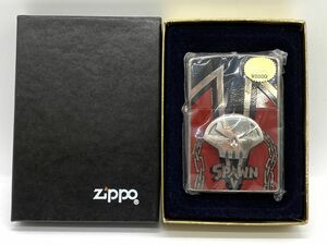 【D939】新品 未開封 Zippo ジッポー オイルライター 銀仕上げ マクファーレントイズ McFARLANE TOYS SPAWN スポーン レッズ b