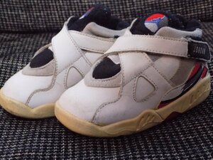 NIKE ナイキ BABY JORDAN8 retro 白 12cm 02年 ベビージョーダン8 レトロ JORDAN ベルクロ ヴィンテージ ベビーシューズ 卸売り スニーカー