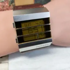 【早い者勝ち!!】DIESEL☆腕時計 デジタル スクエア ブラウンレザーベルト
