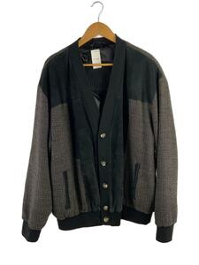 PEDRO BERNAT/ペドロベルナルド/Leather switching cardigan blouson