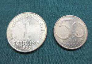 オーストリア硬貨　1シリング　50グロッション　　　＃K5