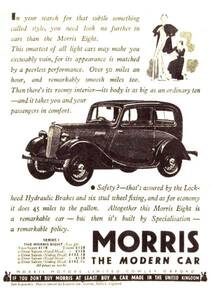 ◆1936年の自動車広告　モーリス　MORRIS The Modern Car