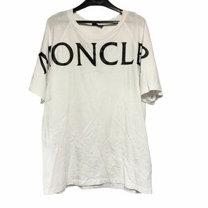 【中古】 MONCLER モンクレール Tシャツ ロゴシャツ ホワイト 白 Sサイズ メンズ 23031646 MY