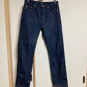 【美品】A.P.C. JEAN STANDARD アーペーセー スタンダード リジッド デニムパンツ ジーンズ インディゴ 赤耳 W32 濃紺