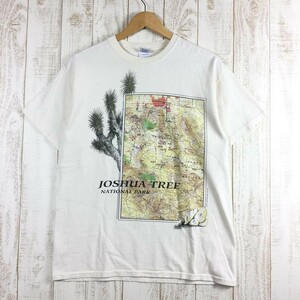 MENs M カリフォルニア ヨシュアツリー・ナショナルパーク 90年代 希少なアウトドアTシャツ 希少モデル 生成り アイボリー系