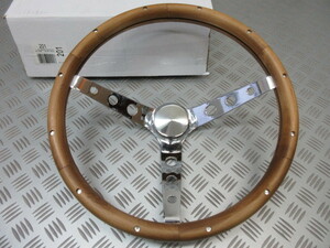 201GRANT.グラントステアリング Grant Classic Wood Steering Wheels Steel/Chrome, Wood/Walnut, 3-Spoke, 15 in