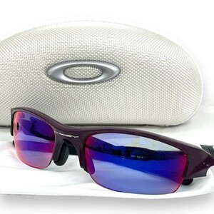 OAKLEYI オークリー サングラス Flak Jacke フラックジャケット 眼鏡 アイウェア 保存袋 スポーツ ケース付き 03-891J パープル