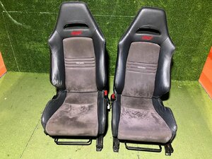 新Y管理74290 H19 インプレッサ WRX GRB】★スバル純正 ハーフレザー RECARO 運転席 助手席 シート セット セミバケット★トリム G60