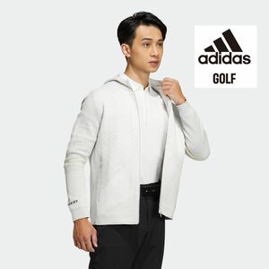 S 新品定価24200円/adidas Golf/アディダスゴルフ PRIMEKNIT グラデーション 長袖フルジップフーディー/ニットジャケット/春秋冬/グレー系