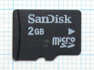 ★SanDisk microＳＤ メモリーカード ２ＧＢ 中古★送料６３円～