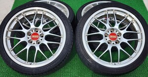 ★希少★ BBS RS983 RS984 20インチタイヤホイールセット!! タイヤバリ山 21年製 PCD 114.3 / 8.5j / 9.5j / +43 / +45 着払いです。