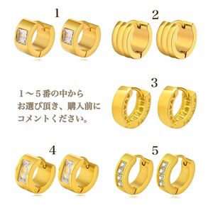 フープピアス ゴールド ピアス レディース 18k 316L サージカルステンレス 金属アレルギー対応 ジルコニア