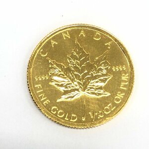 K24IG カナダ メイプルリーフ金貨 1/10oz 総重量3.1ｇ【CDAT7017】