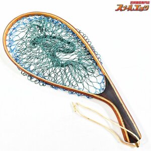 ★☆【ハンドメイド】 渓流用カーブランディングネット タモ網 全長43.5cm 内径16.7cm x 30.4cm 自重107.4g マス K_100★☆e04348