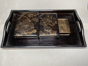 銀製 喫煙具 セット 煙草盆 煙草箱 灰皿 マッチ入れ シルバー silver 950