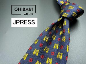 【超美品】JPRESS　ジェイプレス　ドット柄　ネクタイ　3本以上送料無料　ネイビー　0403053